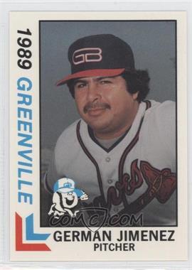 1989 Best Greenville Braves - [Base] #23 - German Jimenez