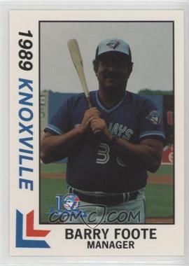 1989 Best Knoxville Blue Jays - [Base] #28 - Barry Foote