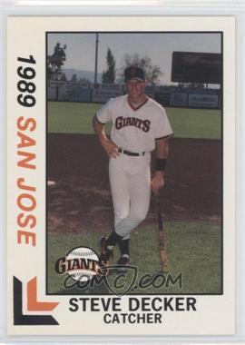 1989 Best San Jose Giants - [Base] #11 - Steve Decker
