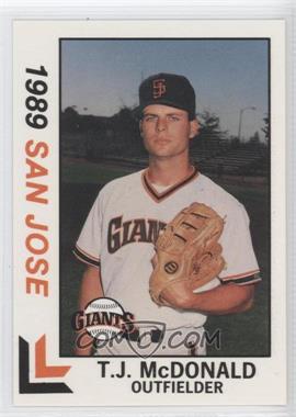 1989 Best San Jose Giants - [Base] #25 - T.J. McDonald
