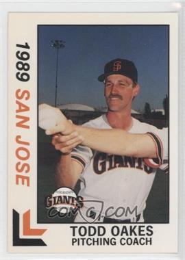 1989 Best San Jose Giants - [Base] #29 - Todd Oakes