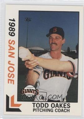 1989 Best San Jose Giants - [Base] #29 - Todd Oakes