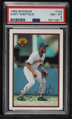 1989 Bowman - [Base] #142 - Gary Sheffield [PSA 8 NM‑MT]