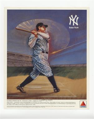1989 Citgo New York Yankees Hall of Famers Posters - [Base] #_BARU - Babe Ruth [Poor to Fair]