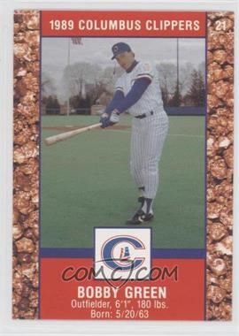 1989 Cracker Jack Columbus Clippers Police - [Base] #21 - Bobby Green