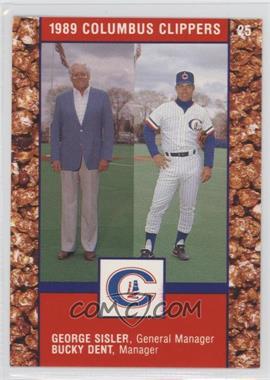 1989 Cracker Jack Columbus Clippers Police - [Base] #25 - George Sisler, Bucky Dent