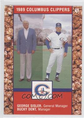 1989 Cracker Jack Columbus Clippers Police - [Base] #25 - George Sisler, Bucky Dent