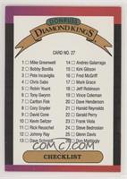 Checklist - Diamond Kings (Galleries in copyright line)