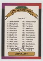 Checklist - Diamond Kings (Gali eries in copyright line)
