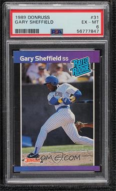 1989 Donruss - [Base] #31.2 - Rated Rookie - Gary Sheffield (*Denotes  Next to PERFORMANCE) [PSA 6 EX‑MT]
