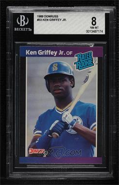 1989 Donruss - [Base] #33.1 - Rated Rookie - Ken Griffey Jr. (*Denotes*  Next to PERFORMANCE) [BGS 8 NM‑MT]