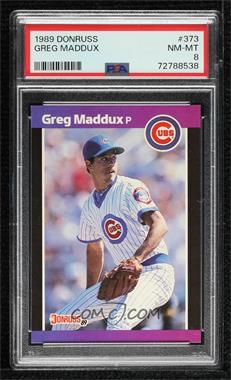 1989 Donruss - [Base] #373.2 - Greg Maddux (*Denotes Next to PERFORMANCE) [PSA 8 NM‑MT]