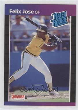 1989 Donruss - [Base] #38.2 - Rated Rookie - Felix Jose (*Denotes  Next to PERFORMANCE)