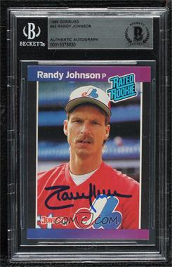 1989 Donruss - [Base] #42.1 - Rated Rookie - Randy Johnson (*Denotes*  Next to PERFORMANCE) [BAS BGS Authentic]