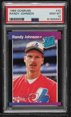 1989 Donruss - [Base] #42.2 - Rated Rookie - Randy Johnson (*Denotes  Next to PERFORMANCE) [PSA 10 GEM MT]
