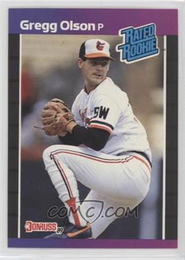 1989 Donruss - [Base] #46.2 - Rated Rookie - Gregg Olson (*Denotes  Next to PERFORMANCE)