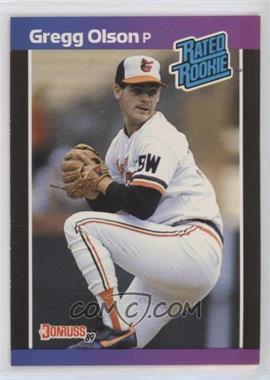 1989 Donruss - [Base] #46.2 - Rated Rookie - Gregg Olson (*Denotes  Next to PERFORMANCE)