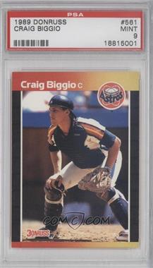 1989 Donruss - [Base] #561.1 - Craig Biggio (*Denotes*  Next to PERFORMANCE) [PSA 9 MINT]