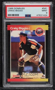 1989 Donruss - [Base] #561.1 - Craig Biggio (*Denotes*  Next to PERFORMANCE) [PSA 9 MINT]