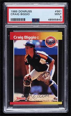 1989 Donruss - [Base] #561.1 - Craig Biggio (*Denotes*  Next to PERFORMANCE) [PSA 9 MINT]