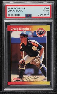 1989 Donruss - [Base] #561.1 - Craig Biggio (*Denotes*  Next to PERFORMANCE) [PSA 9 MINT]