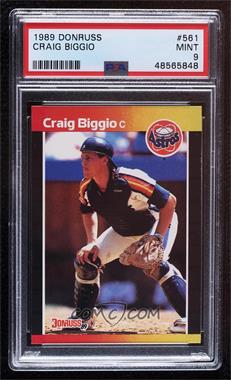 1989 Donruss - [Base] #561.1 - Craig Biggio (*Denotes*  Next to PERFORMANCE) [PSA 9 MINT]