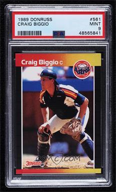 1989 Donruss - [Base] #561.1 - Craig Biggio (*Denotes*  Next to PERFORMANCE) [PSA 9 MINT]