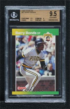 1989 Donruss - [Base] #92.2 - Barry Bonds (*Denotes  Next to PERFORMANCE) [BGS 9.5 GEM MINT]