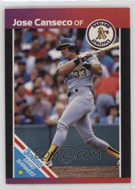 1989 Donruss - Grand Slammers #1.1 - Jose Canseco (Purple/Red on Top) [EX to NM]