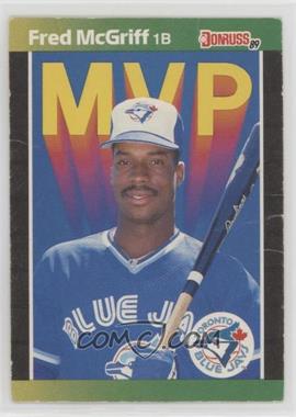 1989 Donruss - MVP #BC-19 - Fred McGriff [Poor to Fair]