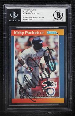 1989 Donruss All-Stars - [Base] #23 - Kirby Puckett [BAS BGS Authentic]