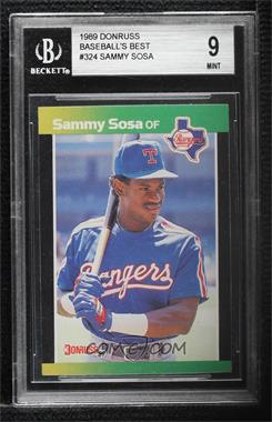 1989 Donruss Baseball's Best - Box Set [Base] #324 - Sammy Sosa [BGS 9 MINT]