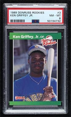 1989 Donruss The Rookies - Box Set [Base] #3 - Ken Griffey Jr. [PSA 8 NM‑MT]