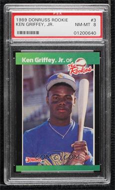 1989 Donruss The Rookies - Box Set [Base] #3 - Ken Griffey Jr. [PSA 8 NM‑MT]