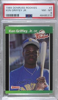 1989 Donruss The Rookies - Box Set [Base] #3 - Ken Griffey Jr. [PSA 8 NM‑MT]