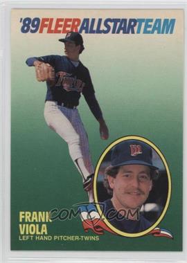 1989 Fleer - All Star Team - Blank Back #12 - Frank Viola