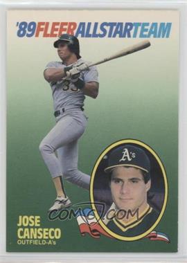 1989 Fleer - All Star Team #2 - Jose Canseco [EX to NM]