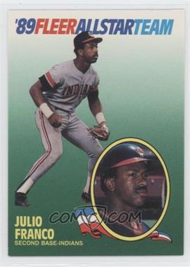 1989 Fleer - All Star Team #5 - Julio Franco