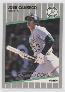 1989 Fleer - [Base] - Glossy #5 - Jose Canseco