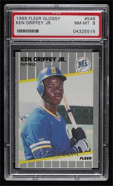 1989 Fleer - [Base] - Glossy #548 - Ken Griffey Jr. [PSA 8 NM‑MT]