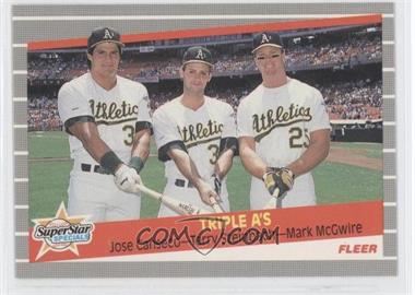 1989 Fleer - [Base] - Glossy #634 - Super Star Specials - Jose Canseco, Terry Steinbach, Mark McGwire