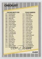 Checklist (White Sox, Rangers.Mariners, Phillies)