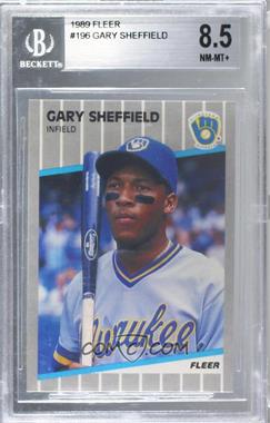 1989 Fleer - [Base] #196 - Gary Sheffield [BGS 8.5 NM‑MT+]