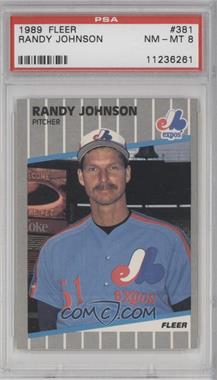 1989 Fleer - [Base] #381.11 - Randy Johnson (Completely Blacked Out Billboard) [PSA 8 NM‑MT]