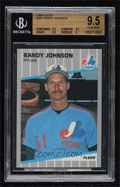 1989 Fleer - [Base] #381.11 - Randy Johnson (Completely Blacked Out Billboard) [BGS 9.5 GEM MINT]