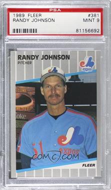 1989 Fleer - [Base] #381.11 - Randy Johnson (Completely Blacked Out Billboard) [PSA 9 MINT]