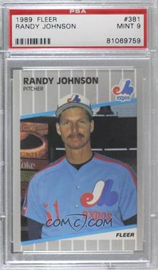 1989 Fleer - [Base] #381.11 - Randy Johnson (Completely Blacked Out Billboard) [PSA 9 MINT]