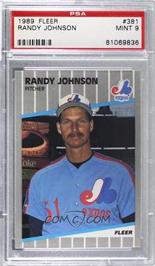 1989 Fleer - [Base] #381.11 - Randy Johnson (Completely Blacked Out Billboard) [PSA 9 MINT]