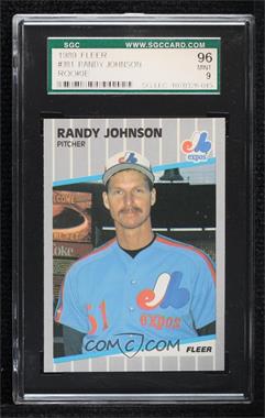 1989 Fleer - [Base] #381.11 - Randy Johnson (Completely Blacked Out Billboard) [SGC 96 MINT 9]