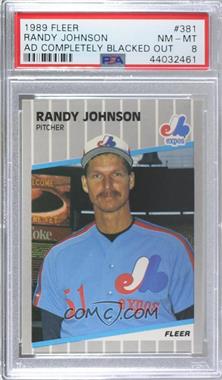 1989 Fleer - [Base] #381.11 - Randy Johnson (Completely Blacked Out Billboard) [PSA 8 NM‑MT]